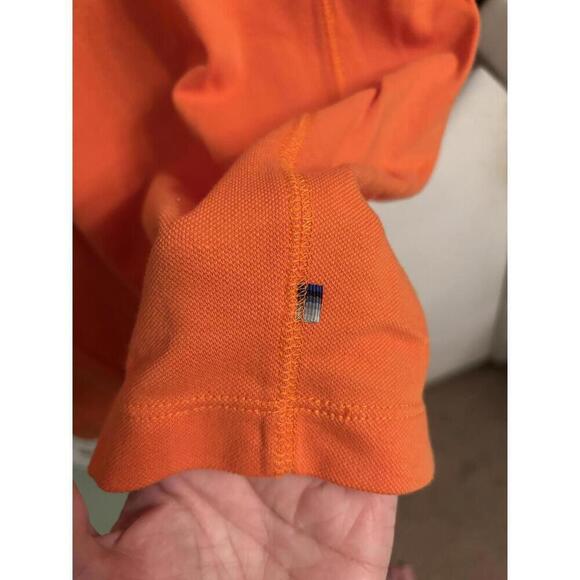 Tommy Bahama XL Orange Short Sleeve 1/4 Zip Polo Shirt - Picture 7 of 8